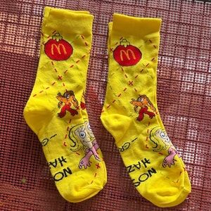 2 pair Grinch McDonalds Yellow Socks